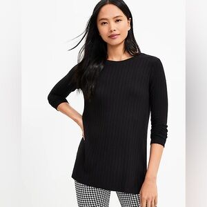 Lou & Grey Black Ribbed Tunic - size (M)